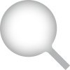 A white magnifying glass icon on a light gray background.